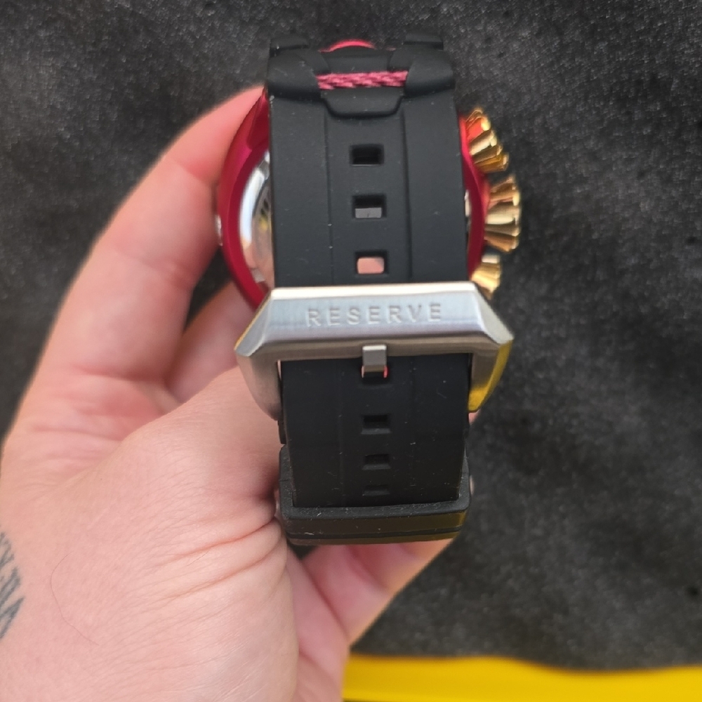 Invicta Gold and Red Chronograph Watch - Picture 4 of 5